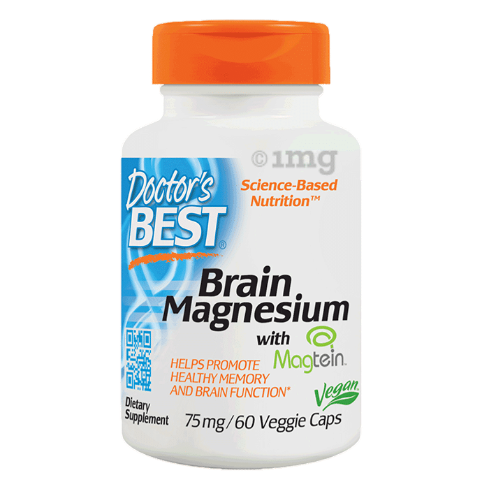 Doctor's Best Brain Magnesium with Magtein 75mg Veggie Capsule | For Memory & Brain Function