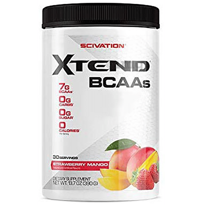 Scivation Xtend BCAA Powder with Electrolytes| For Muscle Growth & Recovery | Flavour Strawberry Mango
