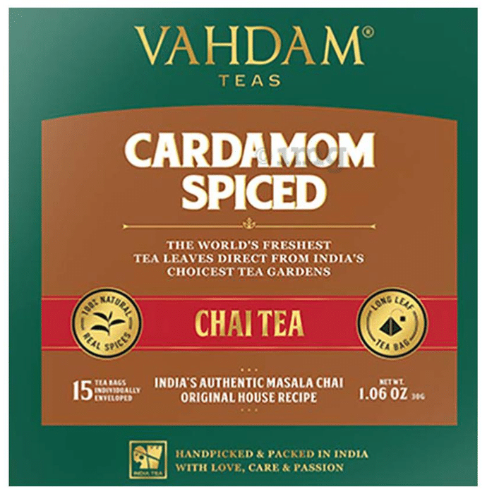 Vahdam Teas Masala Chai Tea (2gm Each) Cardamom Spiced