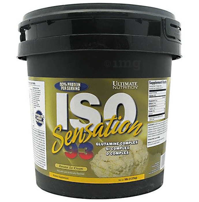 Ultimate Nutrition ISO Sensation 93 Whey Isolate Protein | Flavour Banana Ice Cream Powder