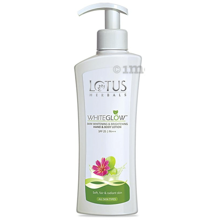 Lotus Herbals White Glow Skin Whitening & Brightening Hand & Body Lotion PA+++ SPF 25
