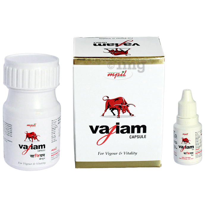 Mpil Combo Pack of  Vajiam 60 Capsule and Oil 15ml