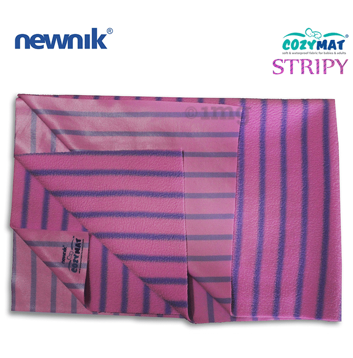 Newnik Cozymat Stripy Soft (Broad Stripes) (Size: 140cm X 200cm) Extra Large Lavender