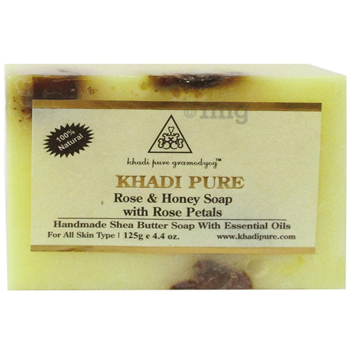Khadi Pure Rose & Honey with Rose Petals Soap