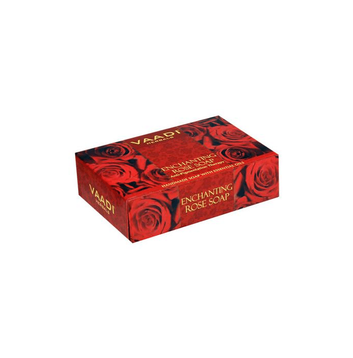 Vaadi Herbals Super Value Pack of 6 Enchanting Rose Soap with Mulberry Extract
