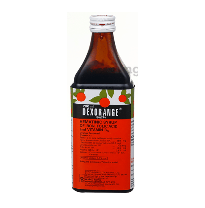 Dexorange Syrup: Buy bottle of 200 ml Syrup at best price in India | 1mg