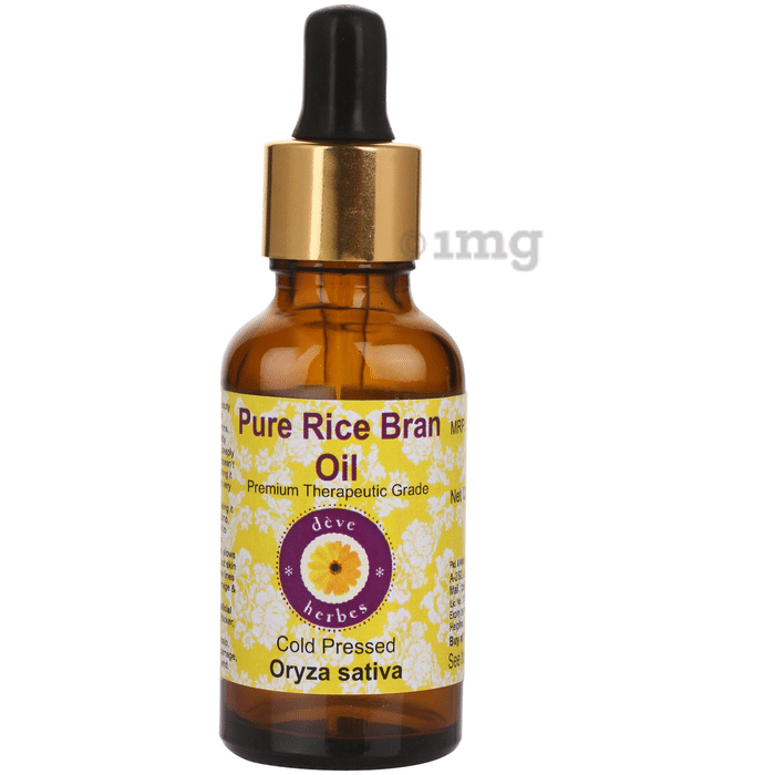 Deve Herbes Pure Rice Bran/Oryza Sativa Cold Pressed Oil
