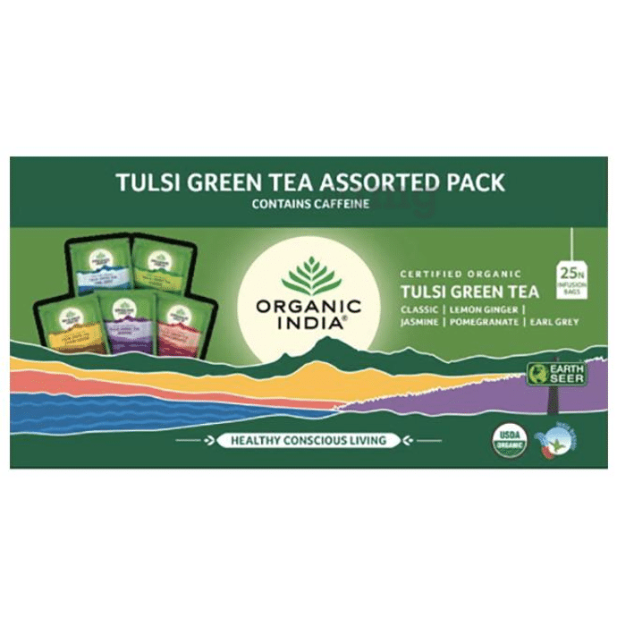 Organic India Tulsi Green Tea Assorted