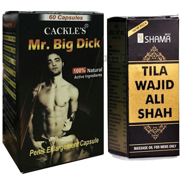 Cackle's Combo Pack of Mr. Big Dick 60 Capsule & Tila Wajid Ali Shah 15ml