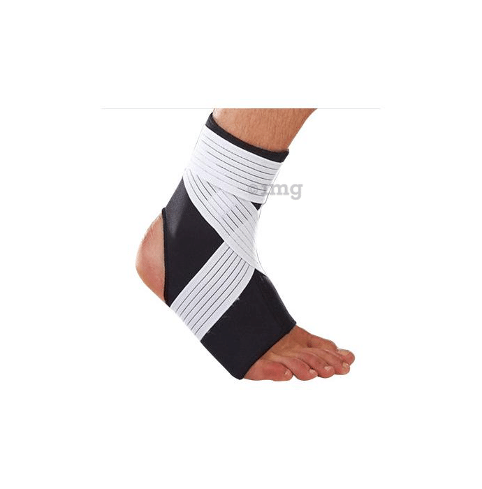 LP 728 Neoprene Ankle Support with Strap Medium Black