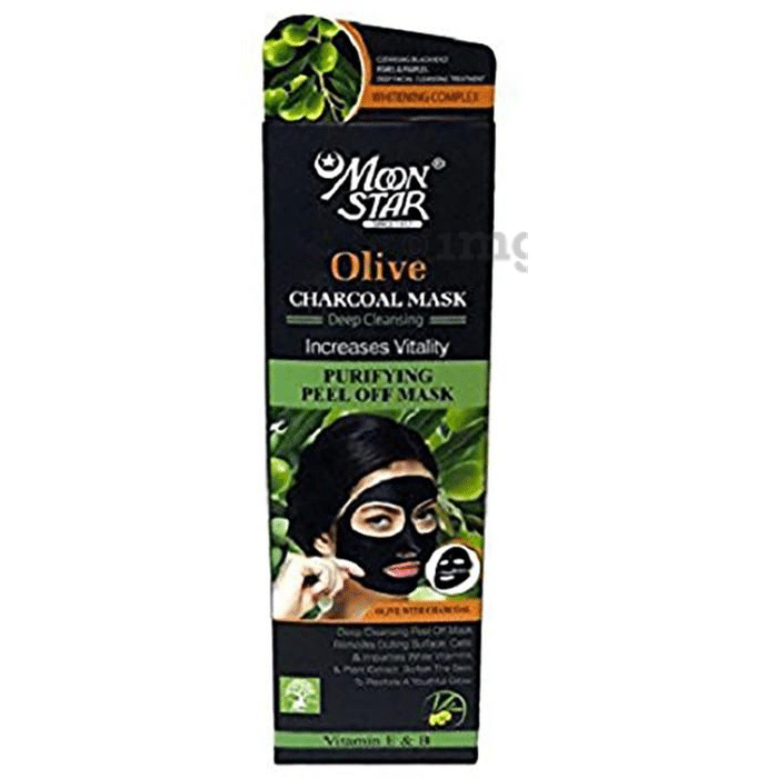 Moon Star Face Mask Olive Charcoal