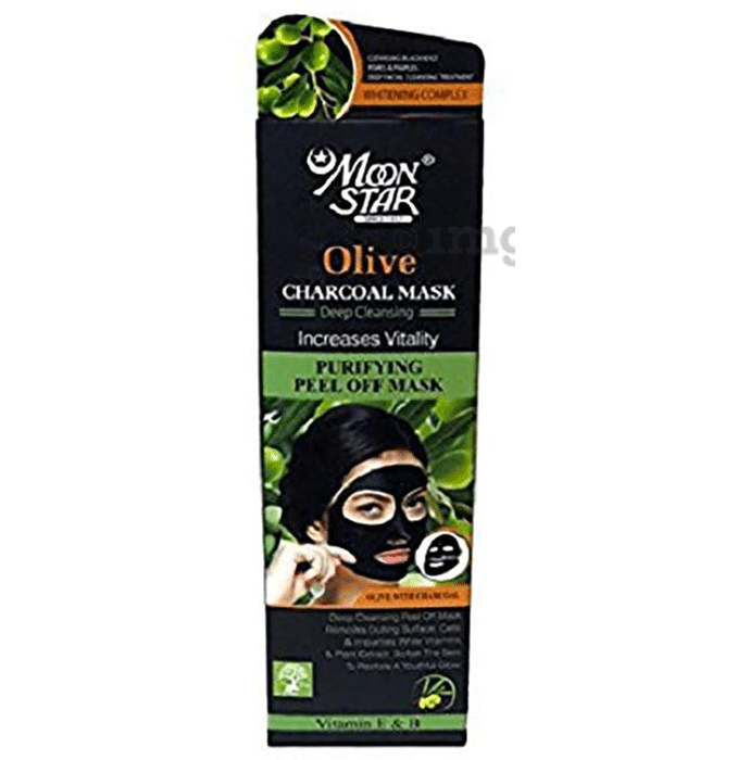 Moon Star Face Mask Olive Charcoal