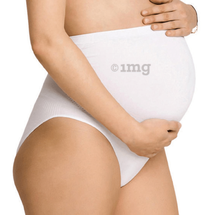 Newmom Seamless Maternity Support Panty Medium White