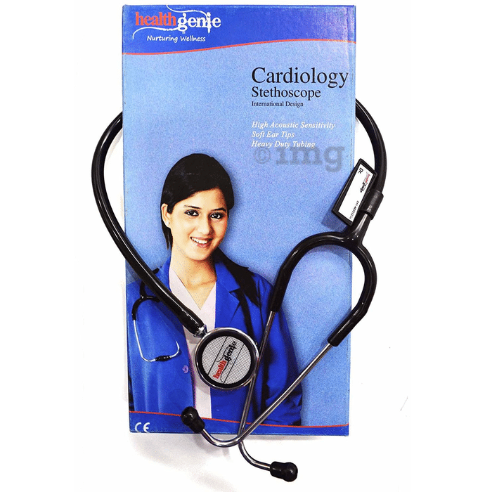 Healthgenie HG-301B Doctors Dual Cardiology Stethoscope Black