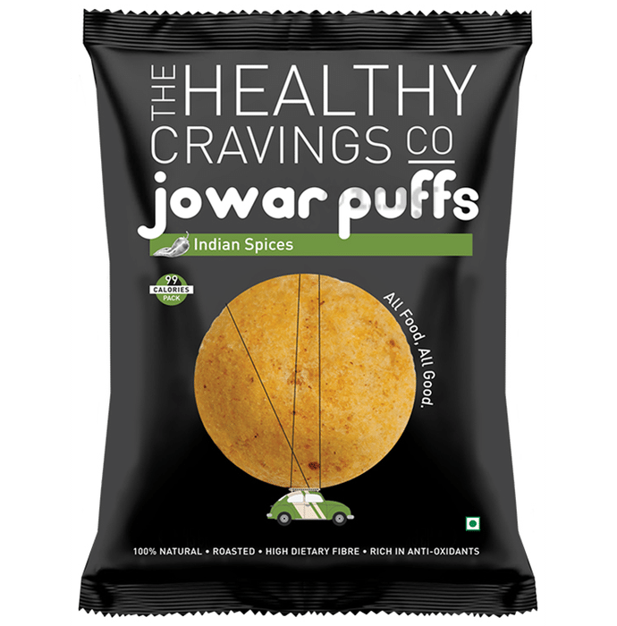 The Healthy Cravings Co Jowar Puffs Indian Spices Pack of 6