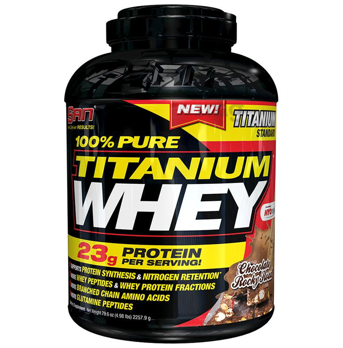 SAN 100% Pure Titanium Whey Protein Powder Chocolate Rocky Road