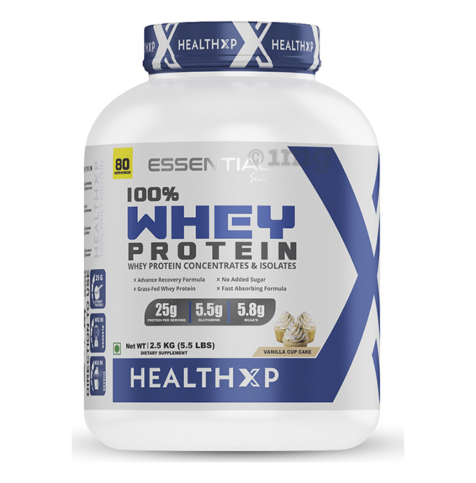 HealthXP 100% Whey Protein Vanilla Cup Cake