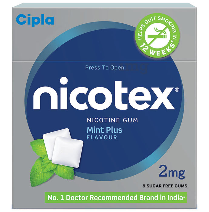 Nicotex Sugar Free Mint Plus Chewing Gums