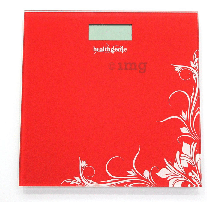 Healthgenie Digital Personal Weighing Scale- HD 221 Red