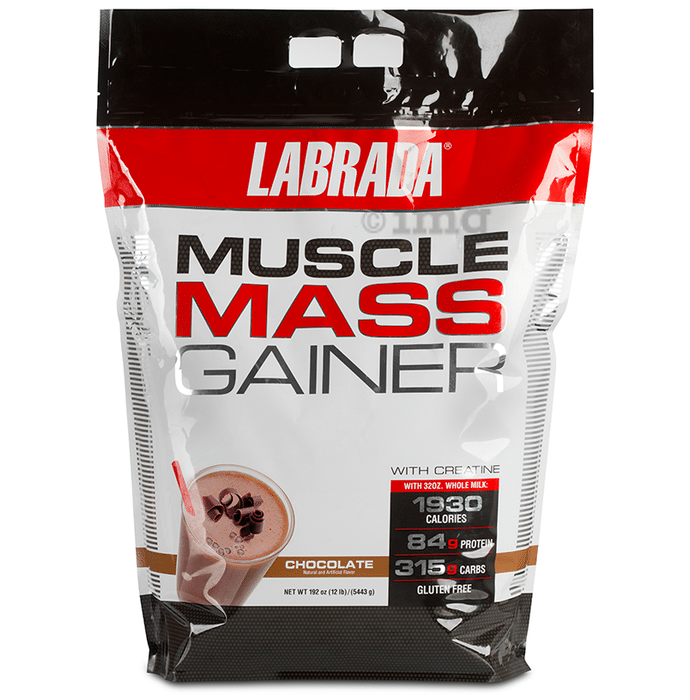 Labrada Nutrition Muscle Mass Gainer with Creatine for Muscle Support | Flavour Chocolate
