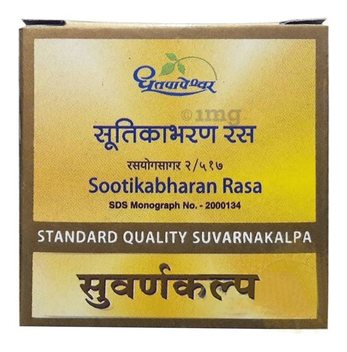 Dhootapapeshwar Sootikabharan Rasa Standard Quality Suvarnakalpa Tablet