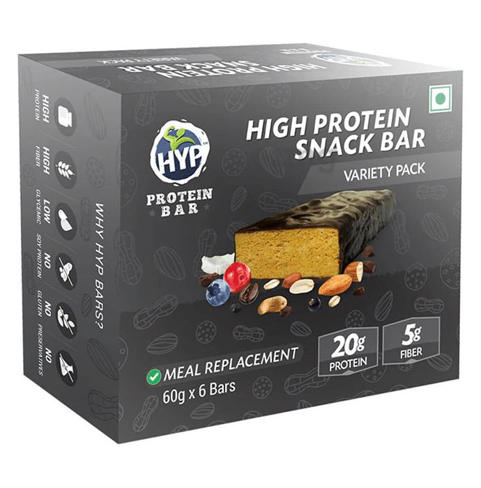 HYP Variety Pack High Protein Snack Bar (60gm Each)