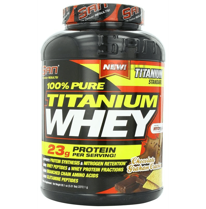 SAN 100% Pure Titanium Whey Protein Powder Chocolate Graham Cracker