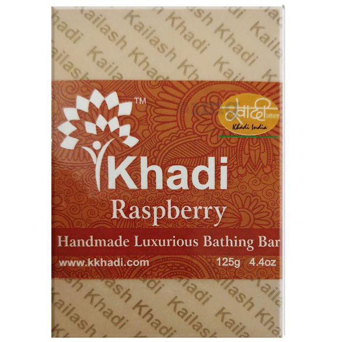 Khadi India Raspberry Handmade Luxurious Bathing Bar