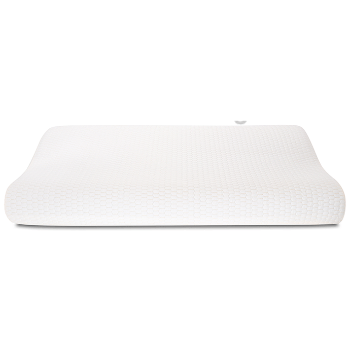Sleepsia Premium Quality Thick Contour Gel Infused Pillow Large Off White Grid Fabric