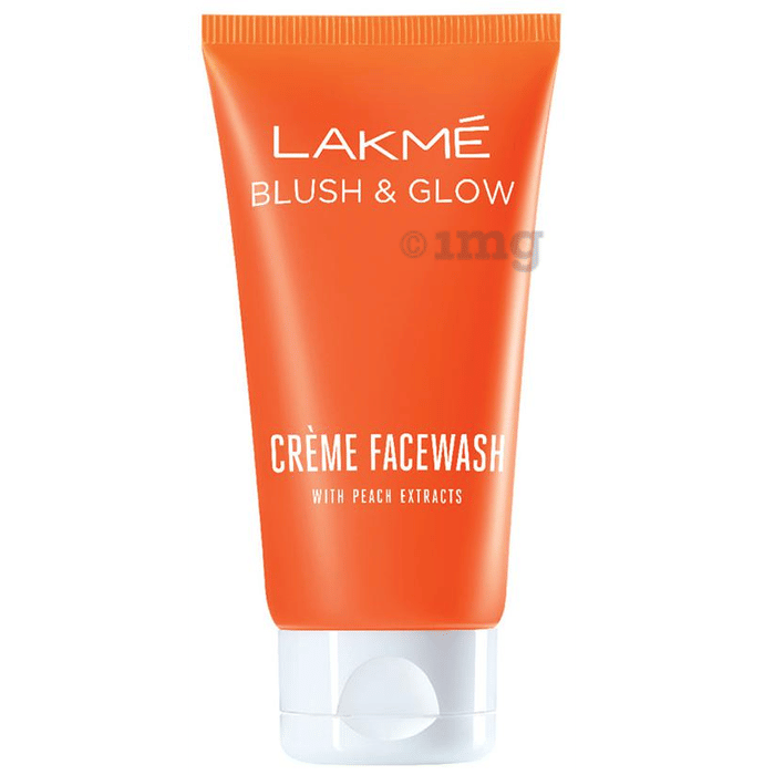 Lakme Blush & Glow Creme Face Wash with Peach Extracts Buy tube of 100