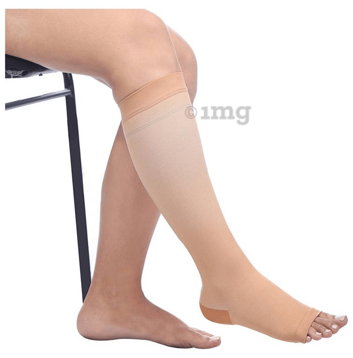 Comprezon Classic Varicose Vein Stockings Class 2 Below Knee (1 Pair) XXL Beige