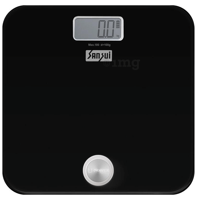 Sansui Battery-Free Bathroom Scale (180kg) Black