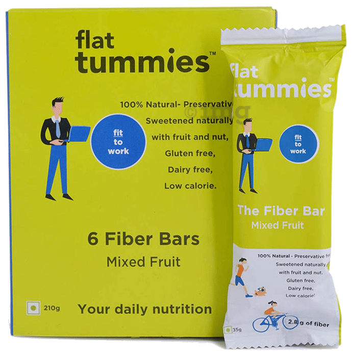 Flat Tummies Fiber Bar (35gm Each) Mixed Fruit