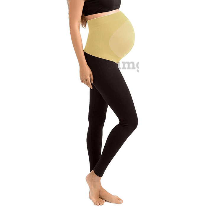Newmom Maternity Leggings with Seamless Tummy Support Size 4 Black