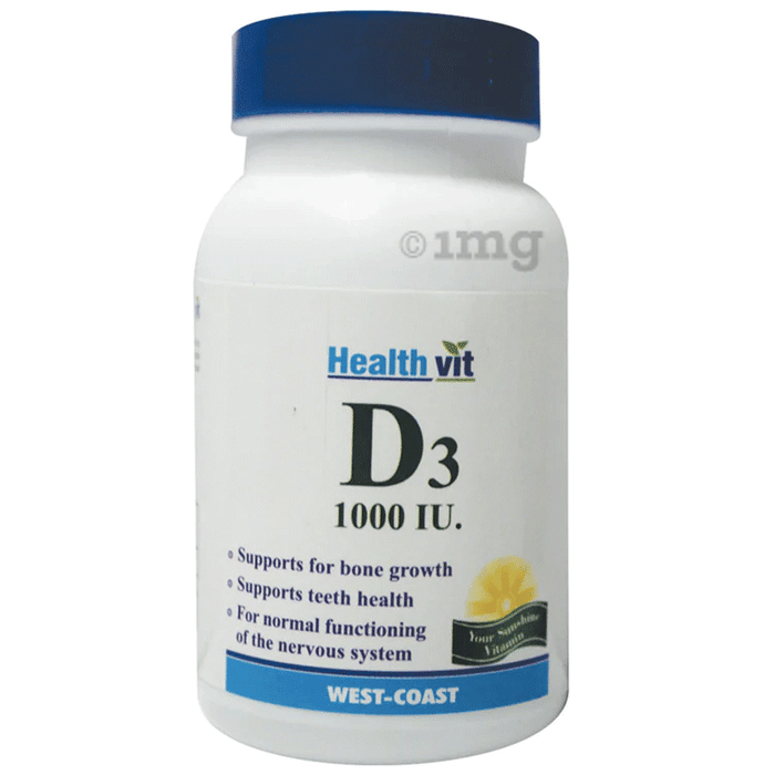 HealthVit Vitamin D3 1000IU Tablet