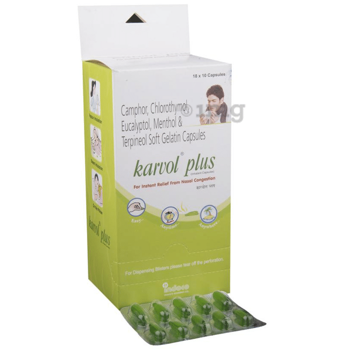 Karvol Plus Capsule for Relief from Nasal Congestion