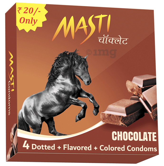 Masti Dotted+Flavored+Colored Chocolate Condom