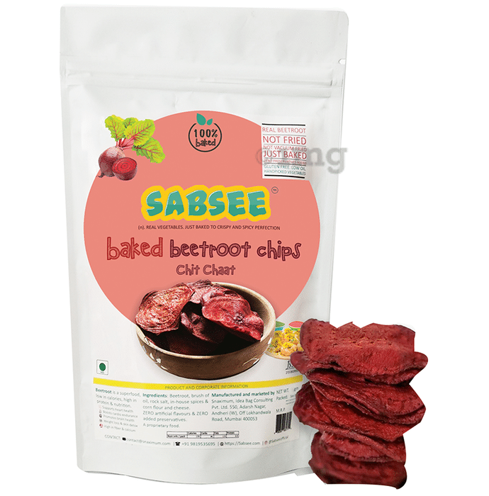 Sabsee Baked Beetroot Chips Chit Chaat Pack of 2