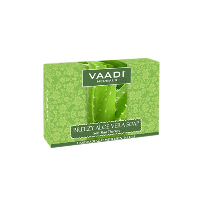 Vaadi Herbals Super Value Pack of 6 Breezy Aloe Vera Soap (75 gm Each)