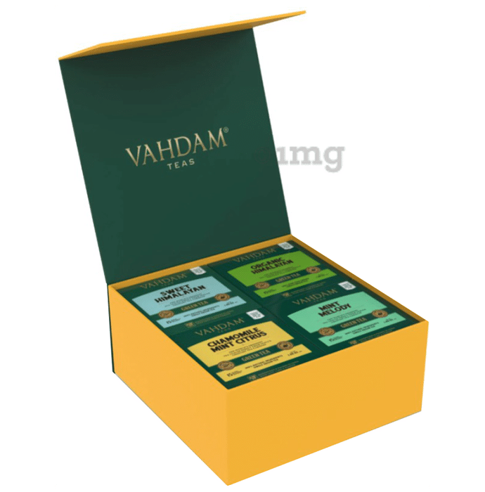 Vahdam Teas Green Tea Wellness Kit (2gm Each)