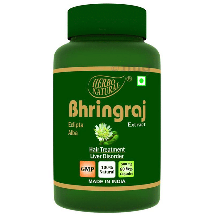 Herbo Natural Bhringraj (Eclipta Alba) Extract 500mg Veg Capsule