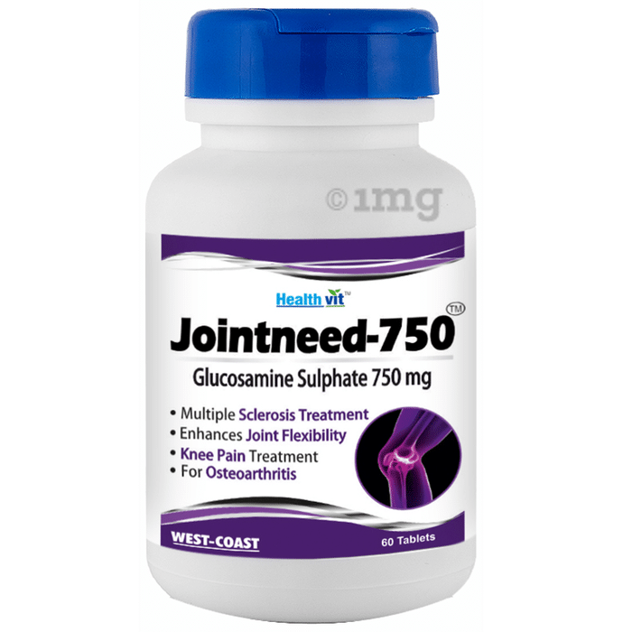 HealthVit Jointneed Glucosamine 750mg | For Muscles, Ligaments & Joints | Tablet