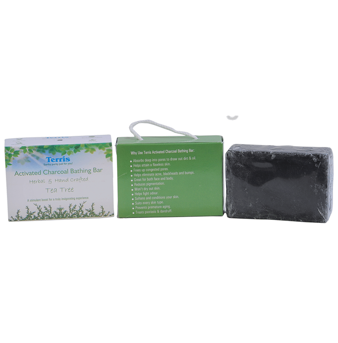 Terris Activated Charcoal Bathing Bar - Tea Tree