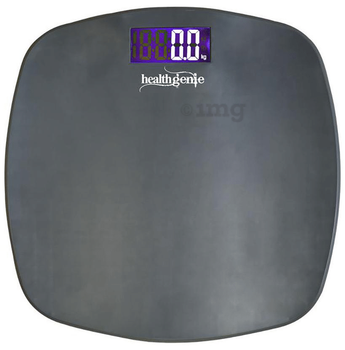 Healthgenie Digital Personal Weighing Scale with Step On Technology - Fibre Grey