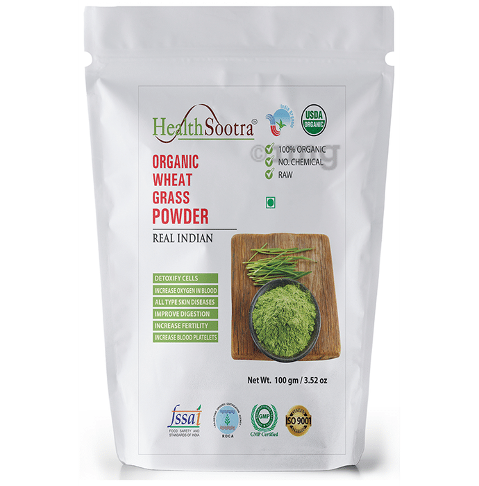 Healthsootra Organic Wheat Grass Powder