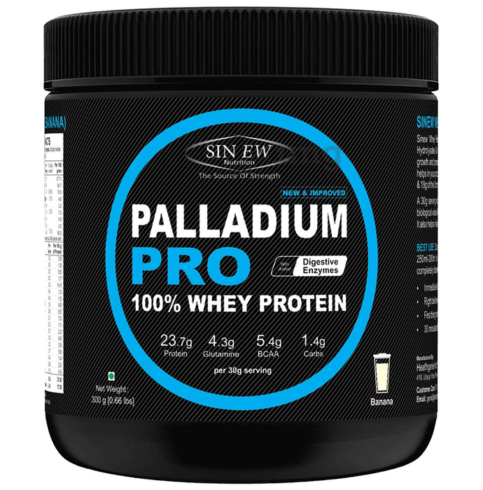 Sinew Nutrition Palladium Pro 100% Whey Protein with Digestive Enzymes Banana