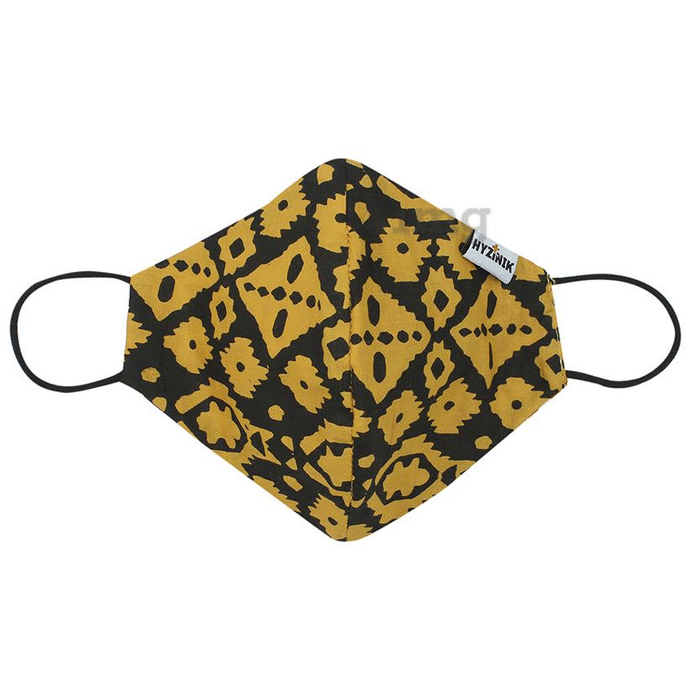 Hyzinik Anti-Viral Reusable Comfortable Face Mask Yellow Printed with Pouch