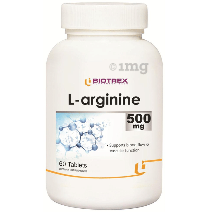 Biotrex L-Arginine 500mg for Blood Flow & Vascular Function | Tablet
