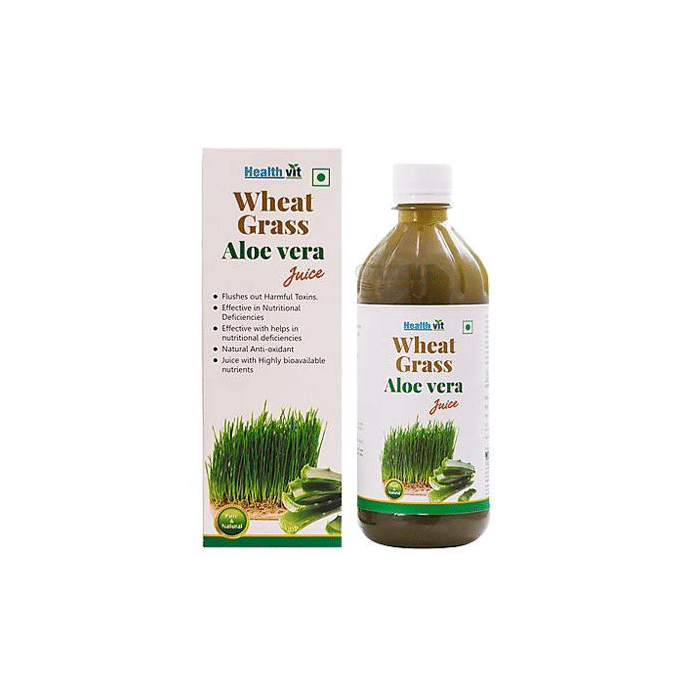 HealthVit Wheat Grass Aloevera Juice
