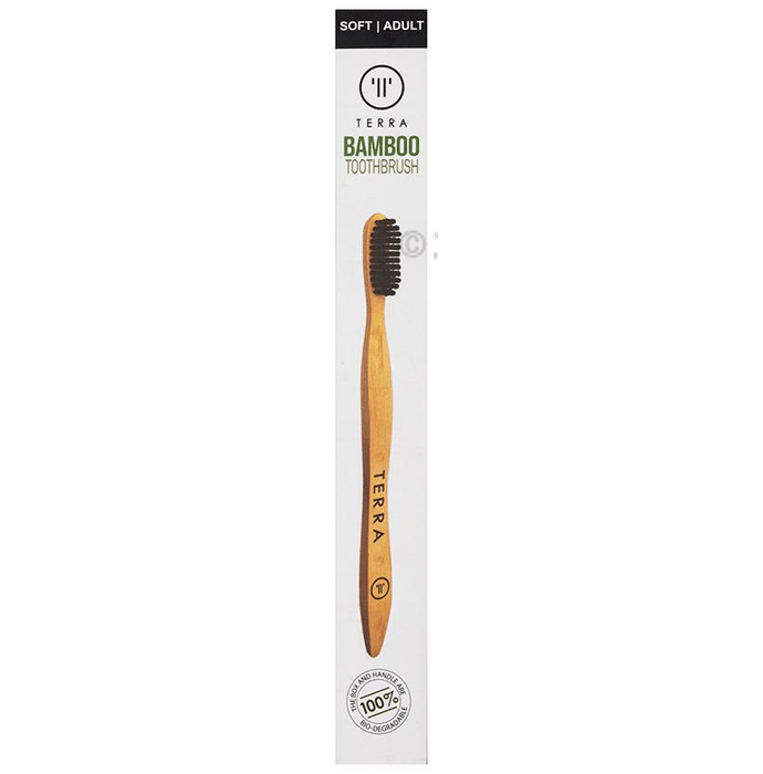 Terra Adult Bamboo Toothbrush Black Soft
